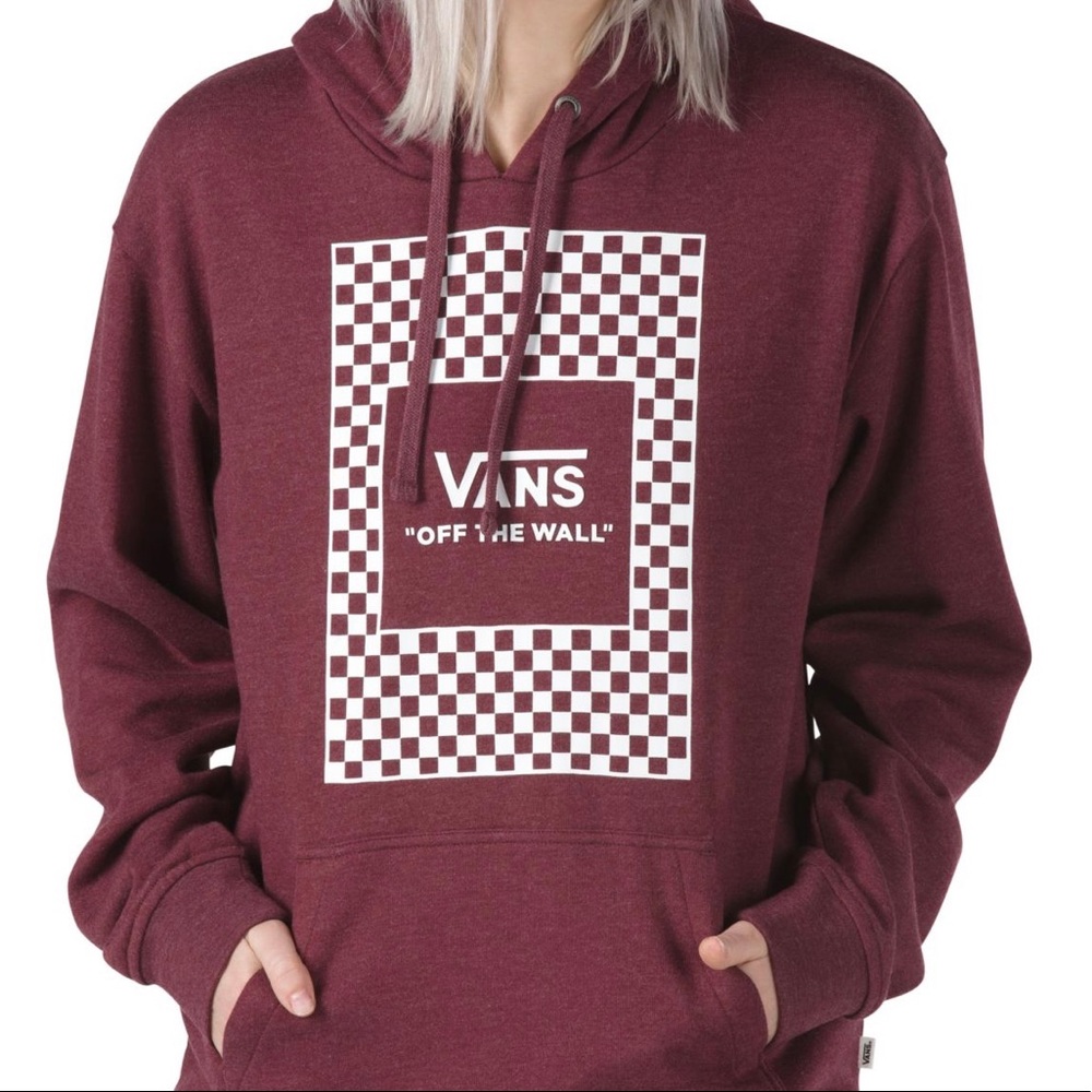 VANS 🔥SALE!🔥 Women’s Boxed Pullover II Hoodie Burgundy Size XS VN0A4QGH9A8 - Picture 3 of 5